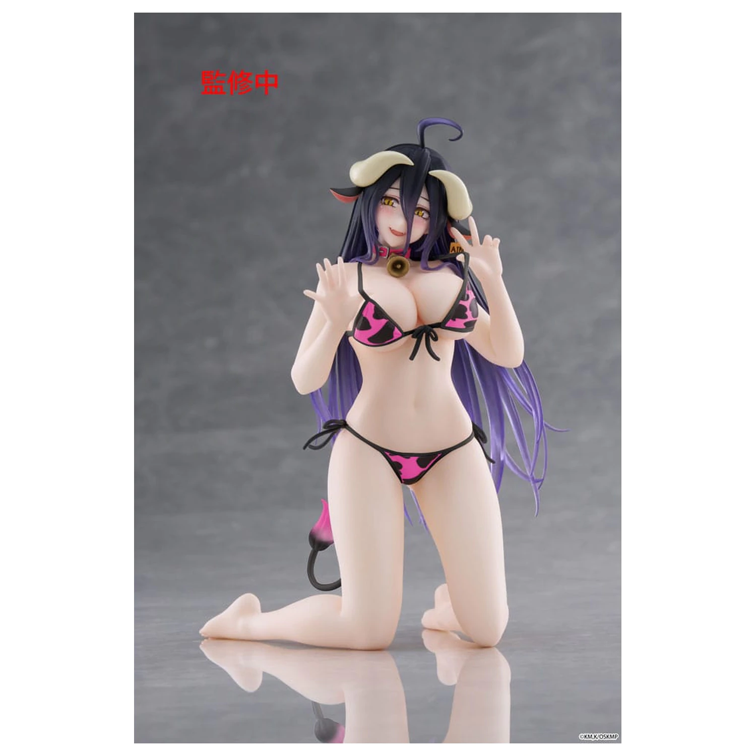 Overlord PVC Statue Desktop Cute Figure Albedo Cow-Print Swimsuit Ver. Renewal 13 cm   product photo
