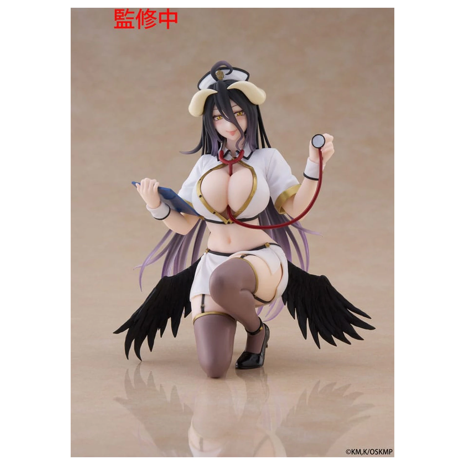 Overlord PVC Statue Desktop Cute Figure Albedo Nurse Ver. Renewal 13 cm      product photo
