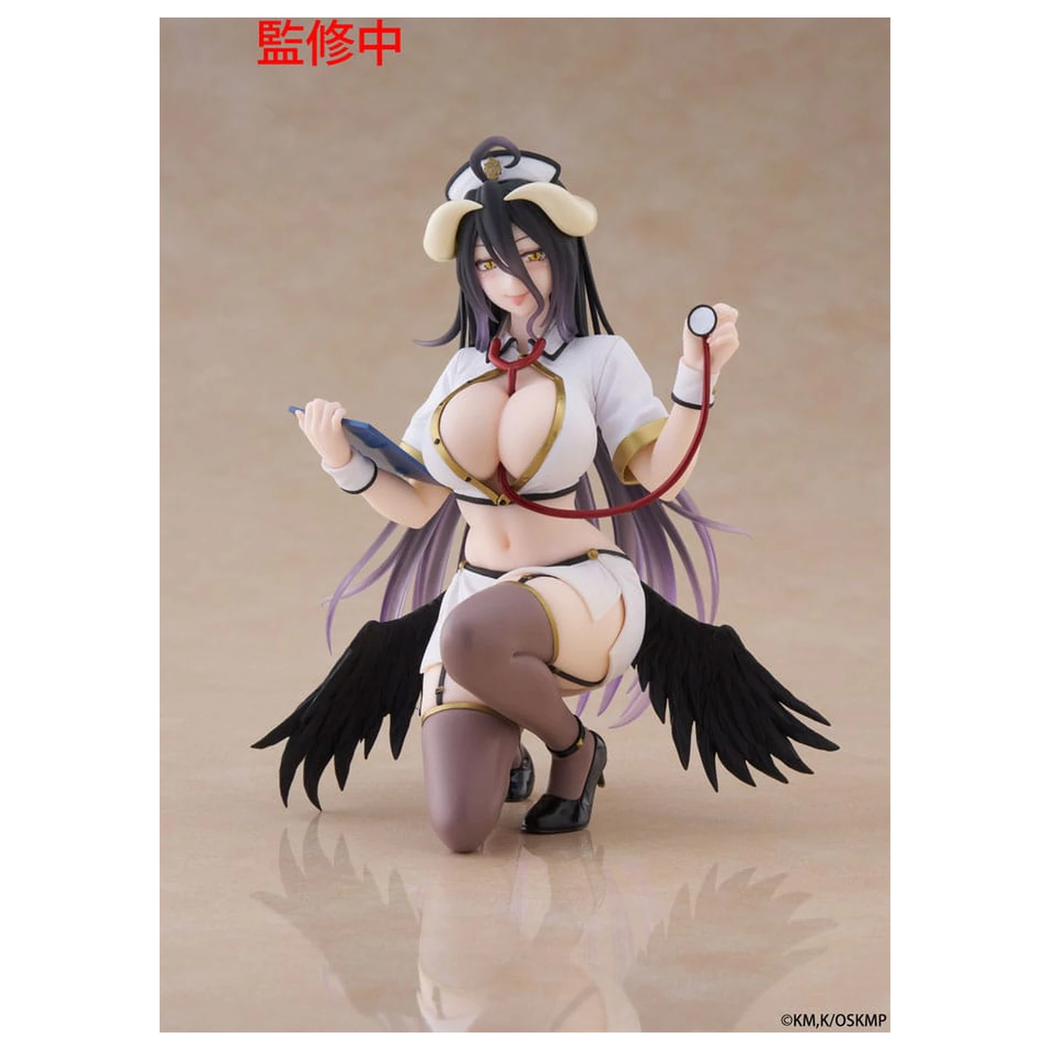 Overlord PVC Statue Desktop Cute Figure Albedo Nurse Ver. Renewal 13 cm      product photo