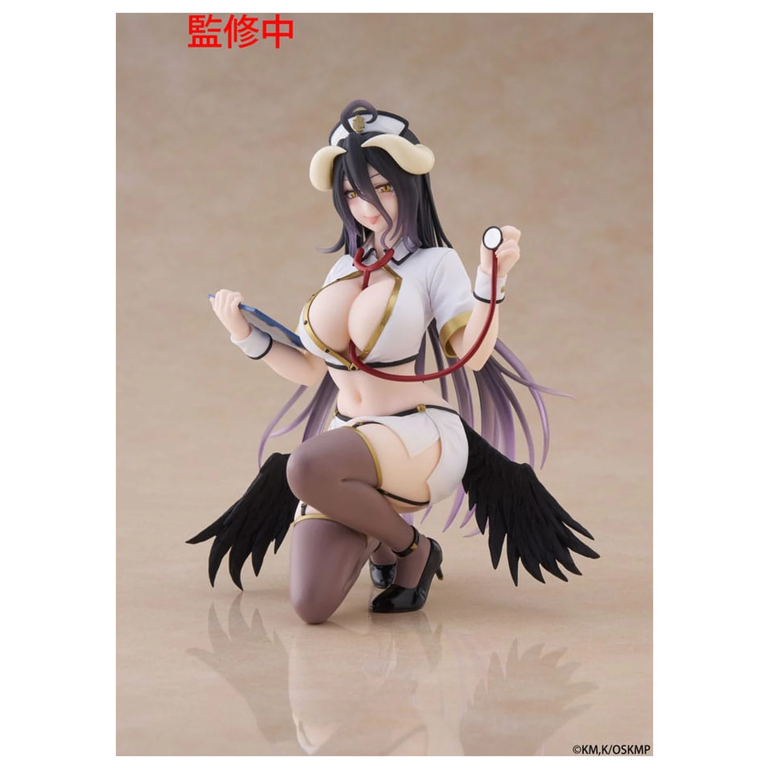 Overlord PVC Statue Desktop Cute Figure Albedo Nurse Ver. Renewal 13 cm      product photo