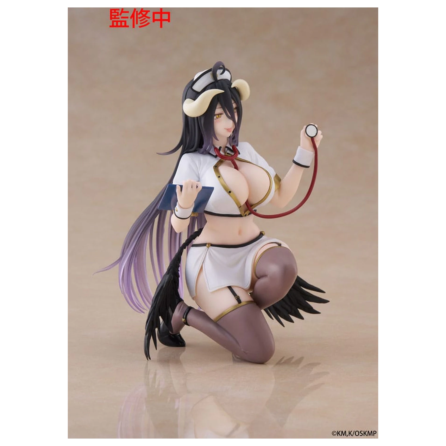 Overlord PVC Statue Desktop Cute Figure Albedo Nurse Ver. Renewal 13 cm      product photo