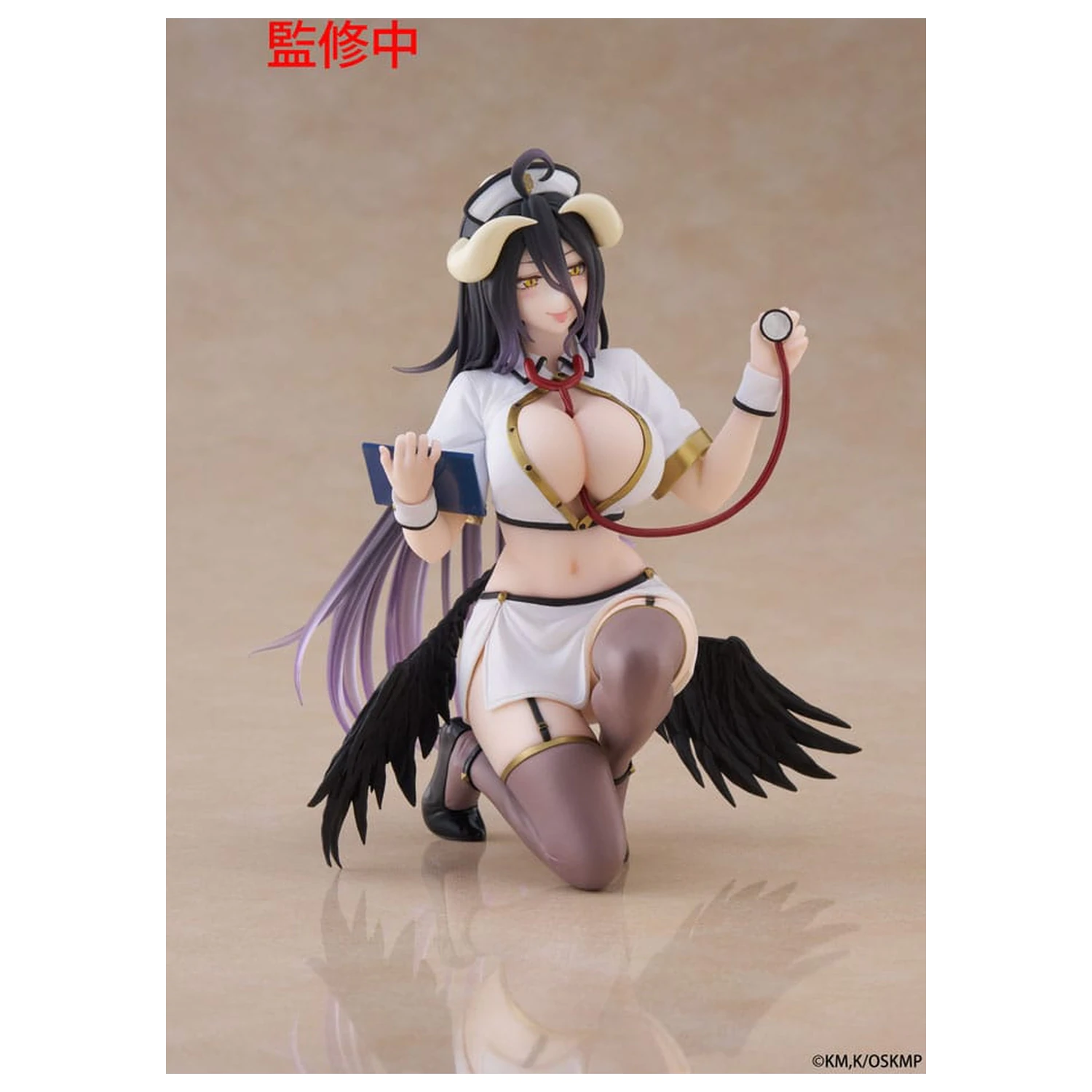 Overlord PVC Statue Desktop Cute Figure Albedo Nurse Ver. Renewal 13 cm      product photo
