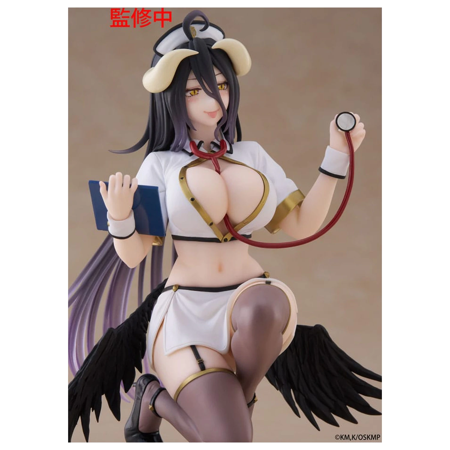 Overlord PVC Statue Desktop Cute Figure Albedo Nurse Ver. Renewal 13 cm      product photo