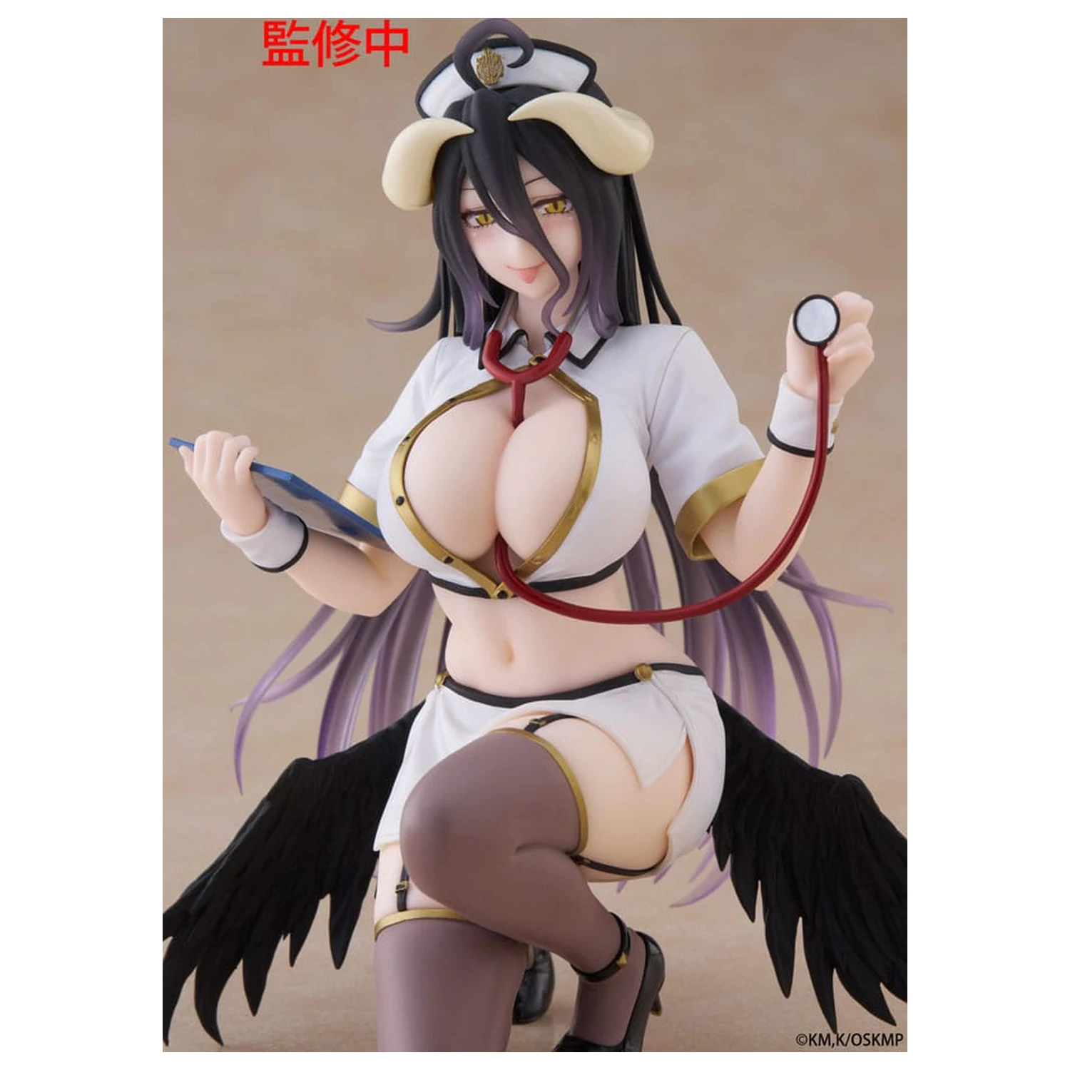 Overlord PVC Statue Desktop Cute Figure Albedo Nurse Ver. Renewal 13 cm      product photo