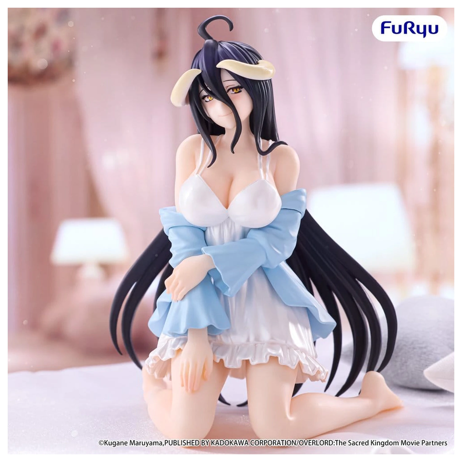 Overlord Noodle Stopper PVC Figure Albedo Loungewear Pearl White Ver. 12 cm product photo