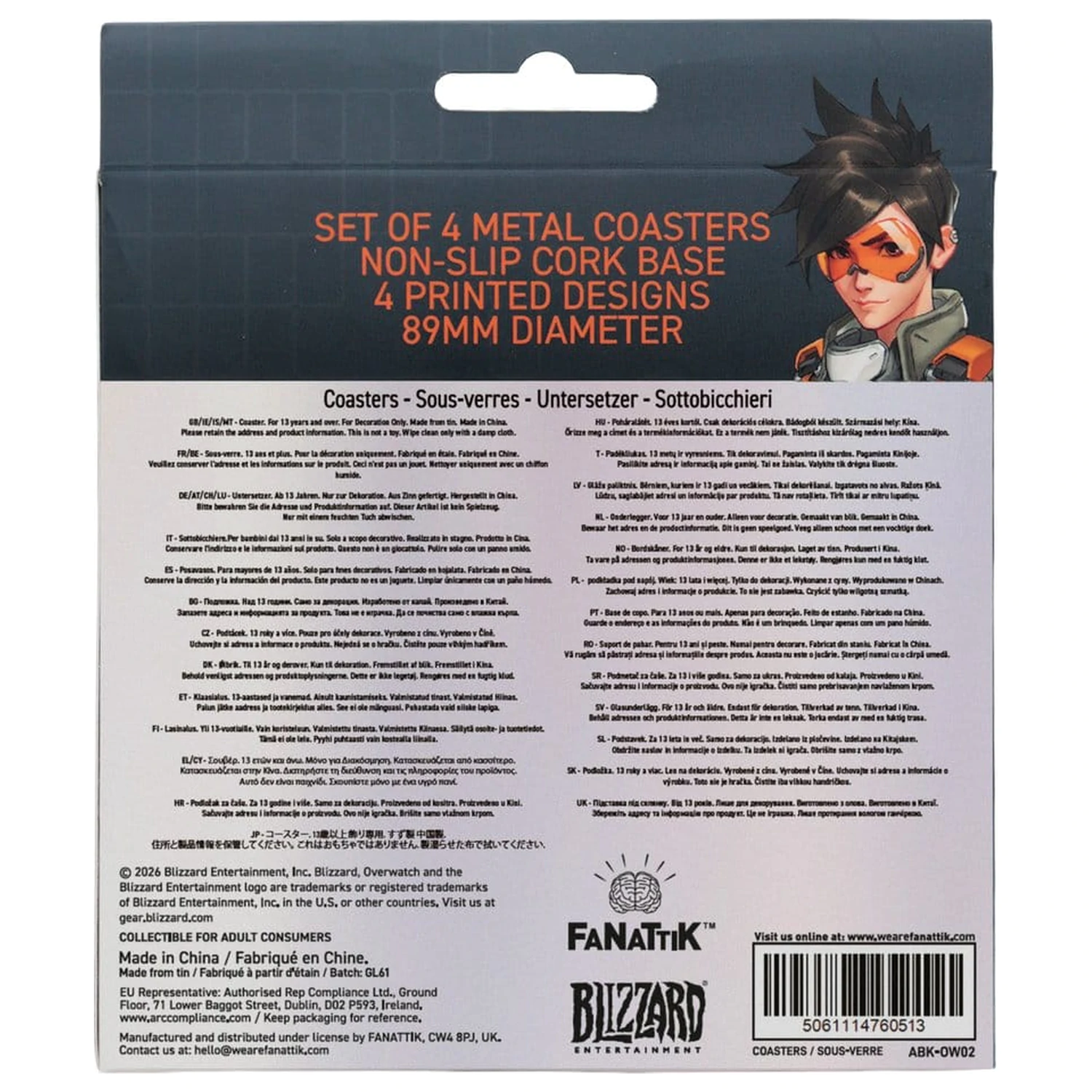 Overwatch Coaster 4-Pack Printed Metal product photo