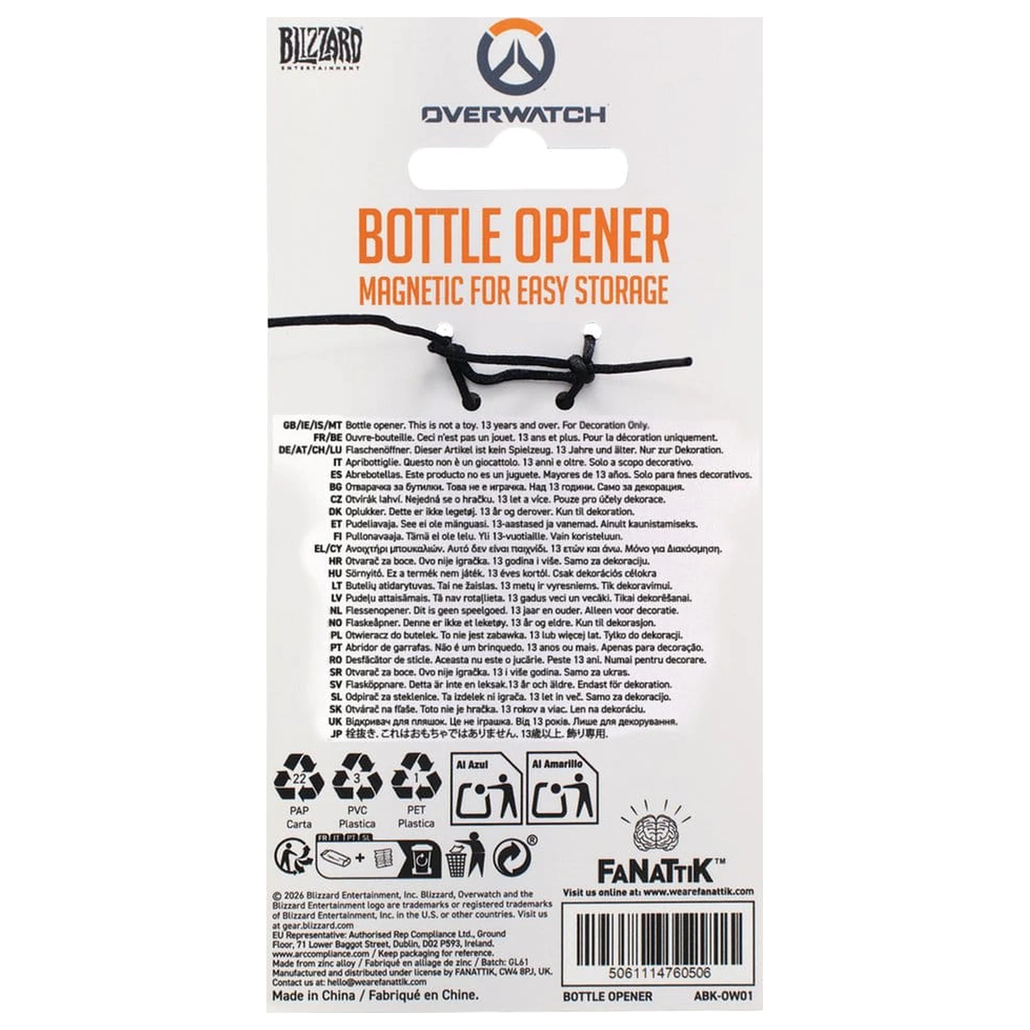 Overwatch Bottle Opener Logo Magnetic product photo