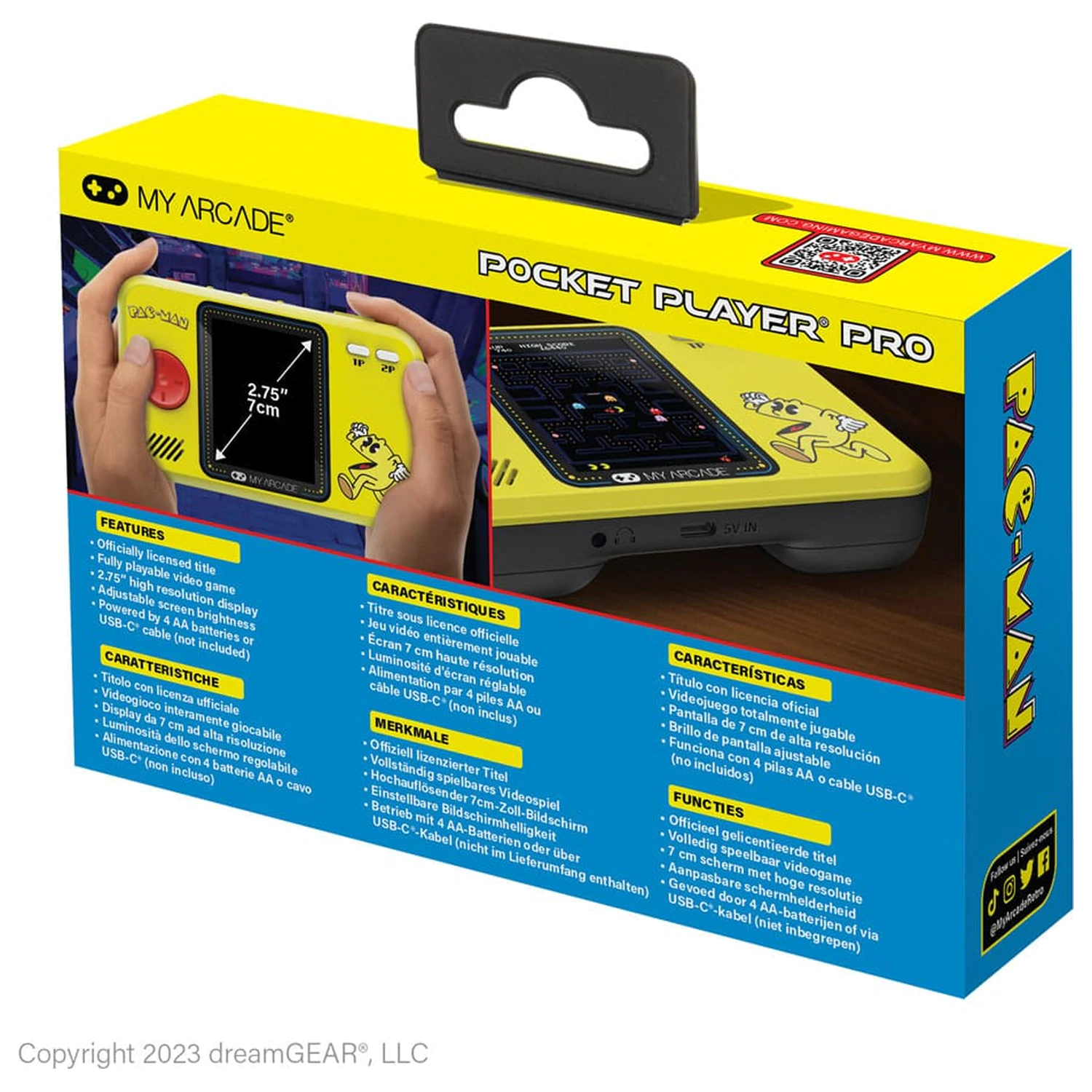 Pac-Man Portable Gaming System Pocket Player Pro  product photo