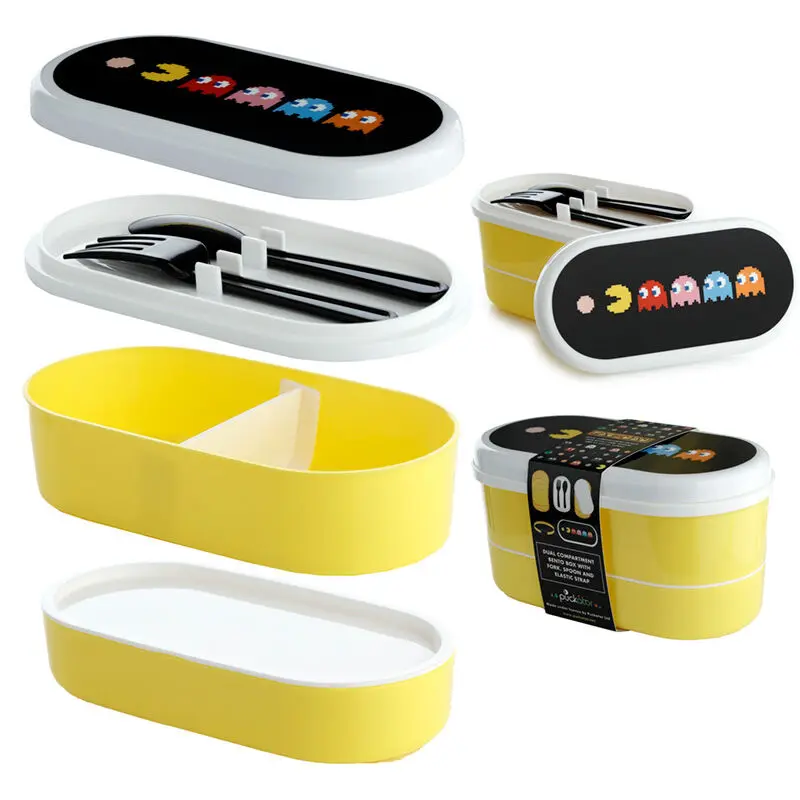 Pac-Man Lunch box + cutlery product photo