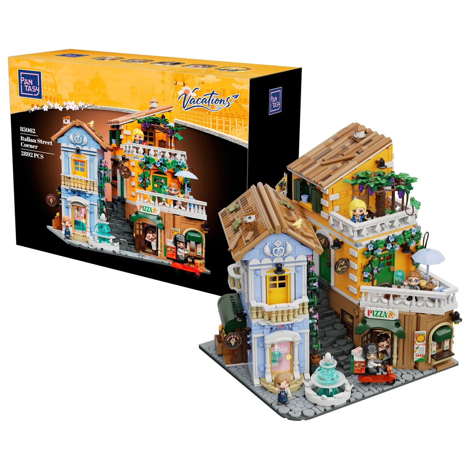 PANTASY Italian Street Corner Building Block 2892 pcs product photo