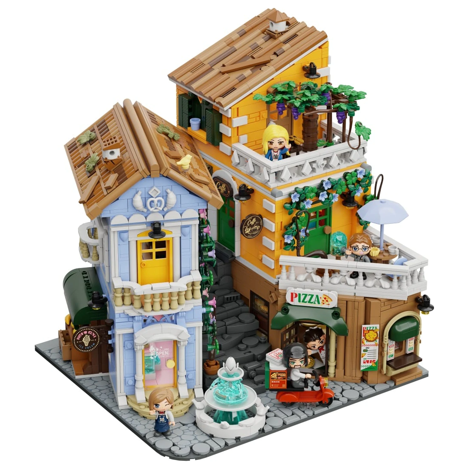 PANTASY Italian Street Corner Building Block 2892 pcs product photo