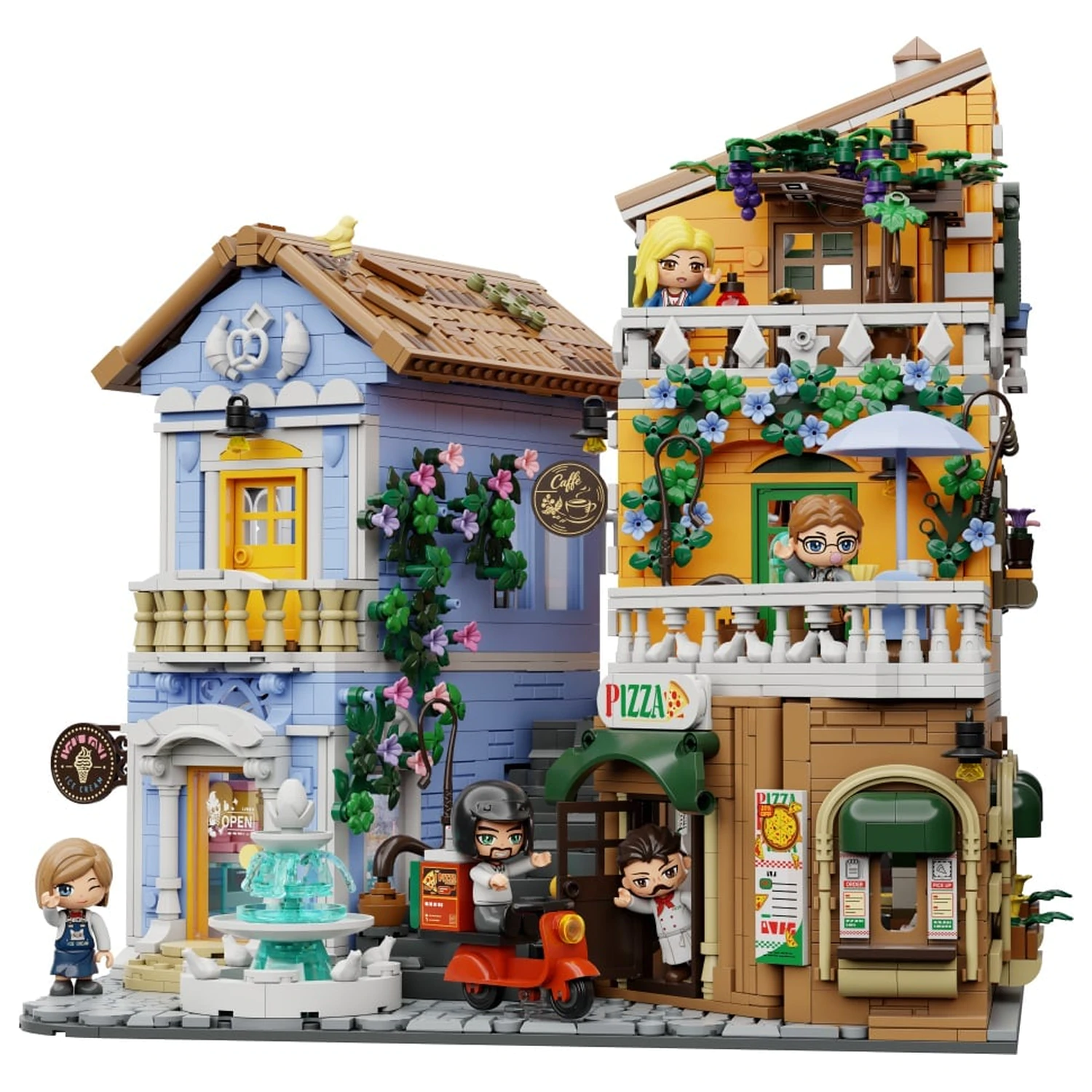PANTASY Italian Street Corner Building Block 2892 pcs product photo