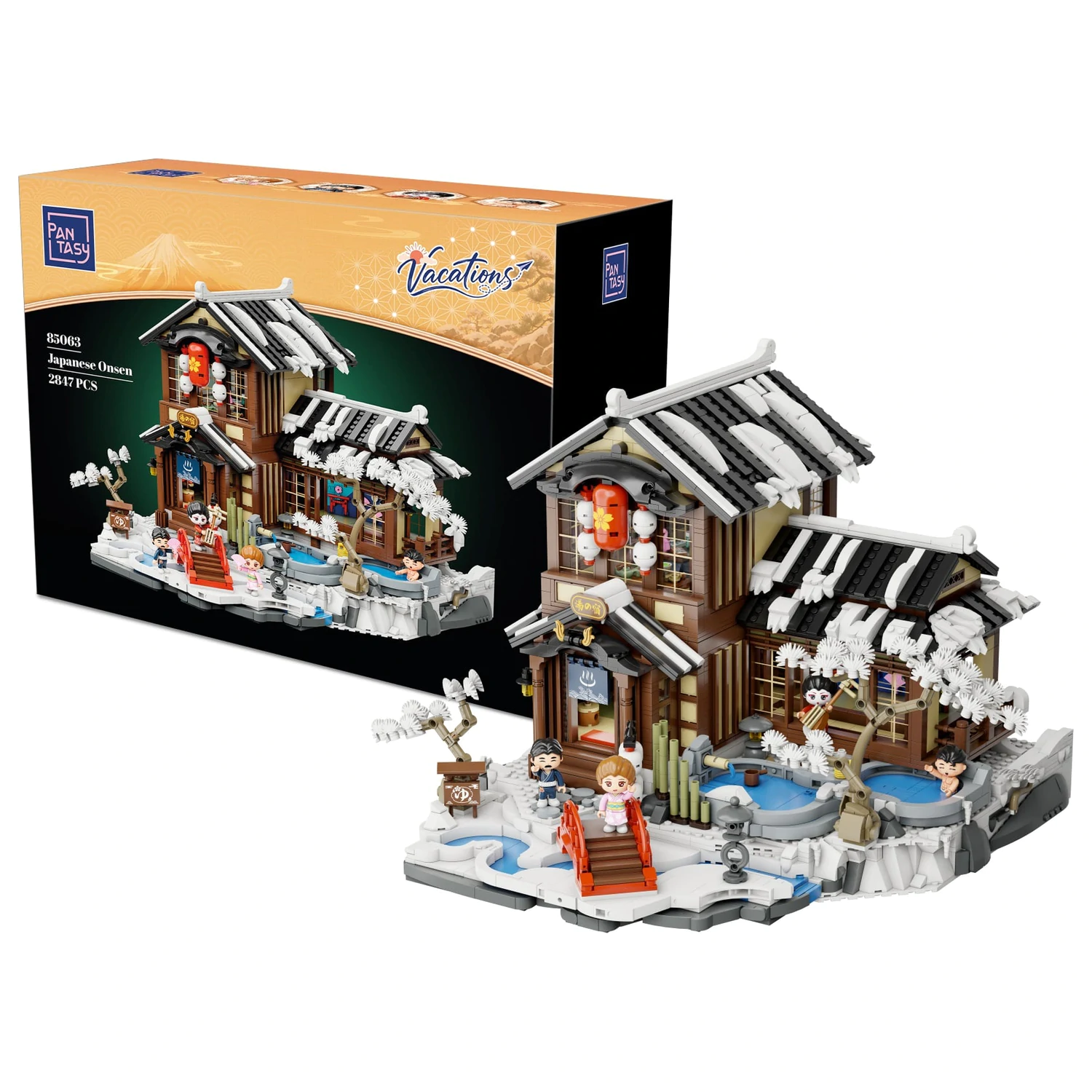 PANTASY Japanese Onsen Building block 2847 pcs product photo