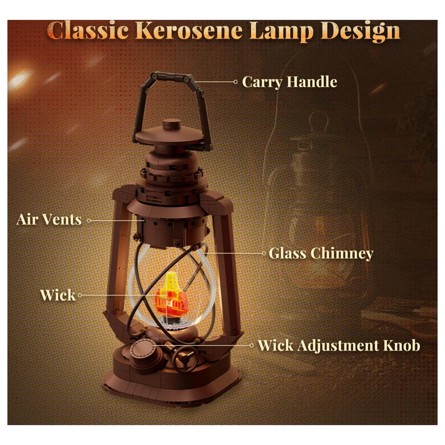PANTASY Kerosene Lamp Building Block 379 pcs product photo