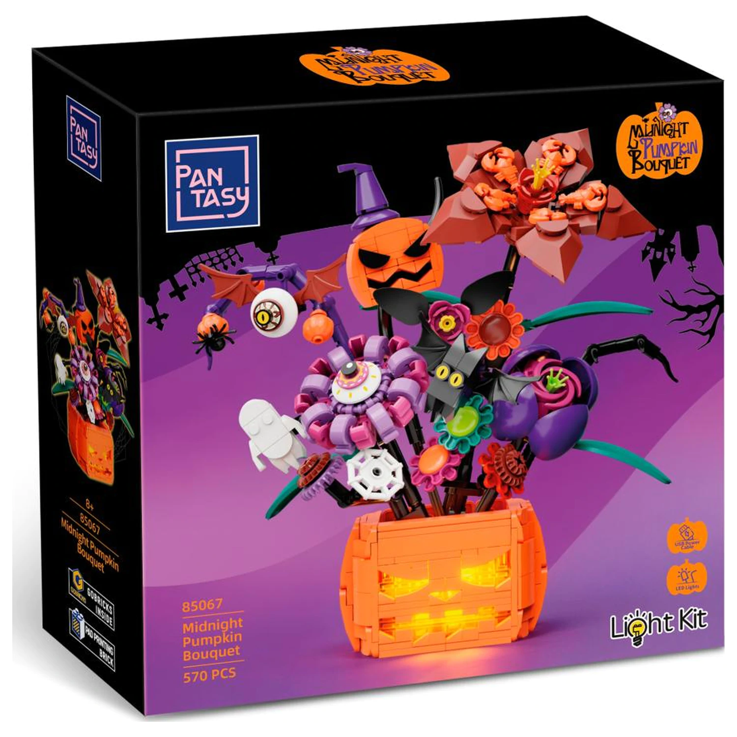 PANTASY Midnight Pumpkin Bouquet Building Block 570 pcs product photo