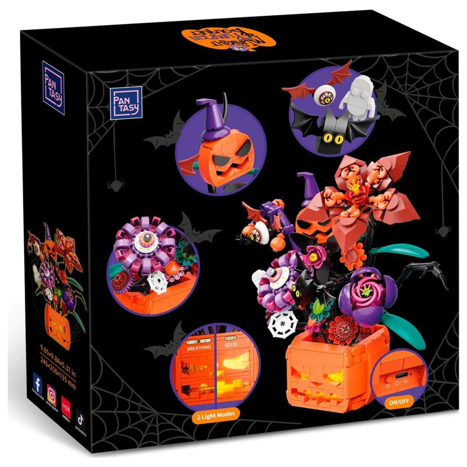 PANTASY Midnight Pumpkin Bouquet Building Block 570 pcs product photo