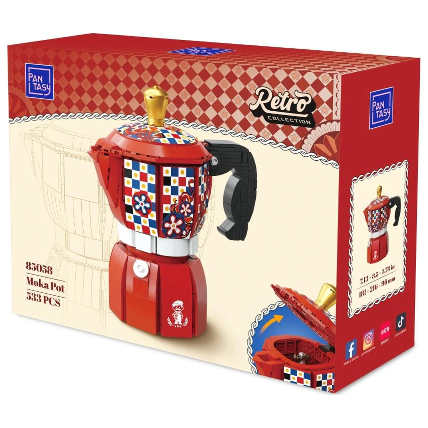 Pantasy Moka Pot Building block 533 pcs product photo