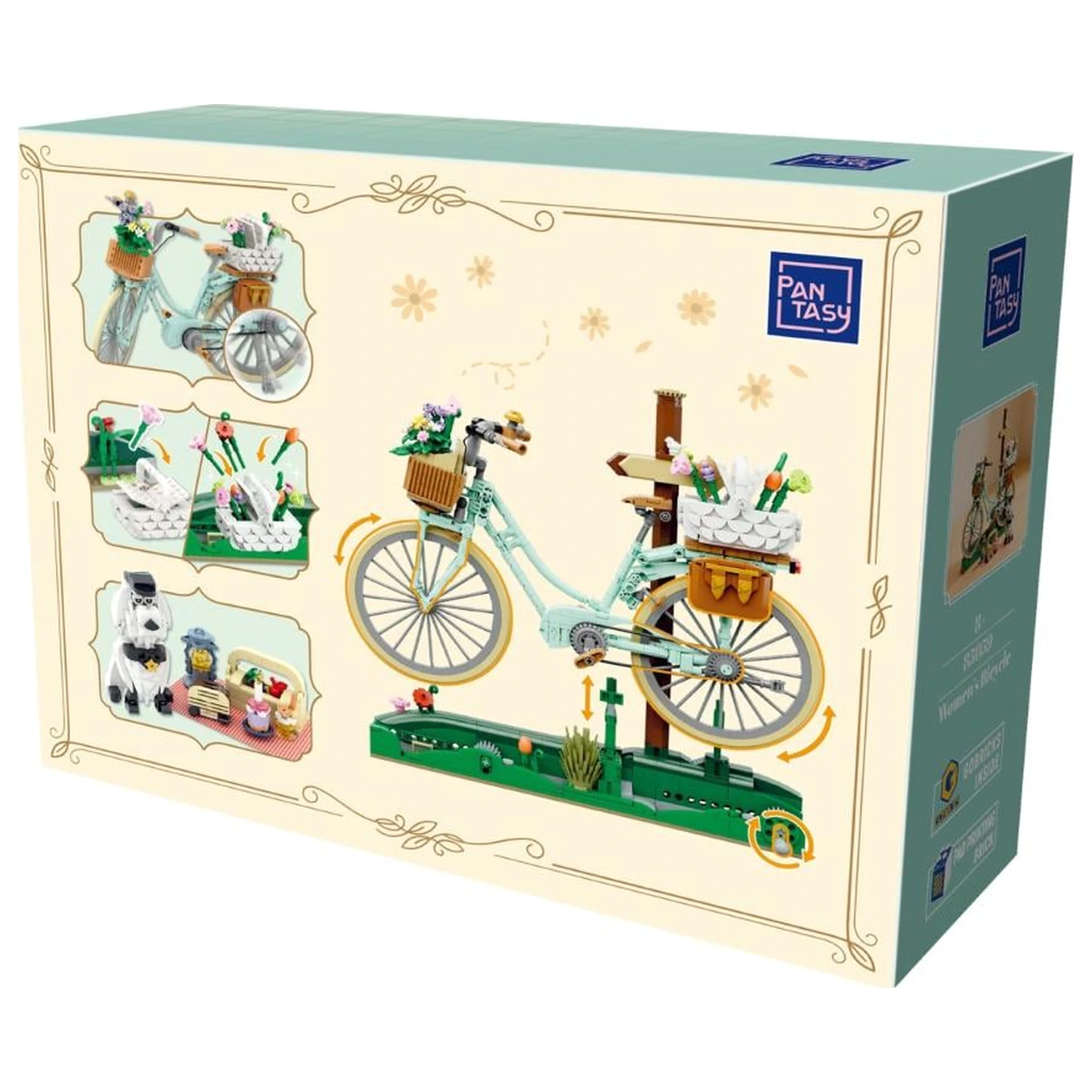 Pantasy Spring Picnic Bicycle Building block 1079 pcs product photo