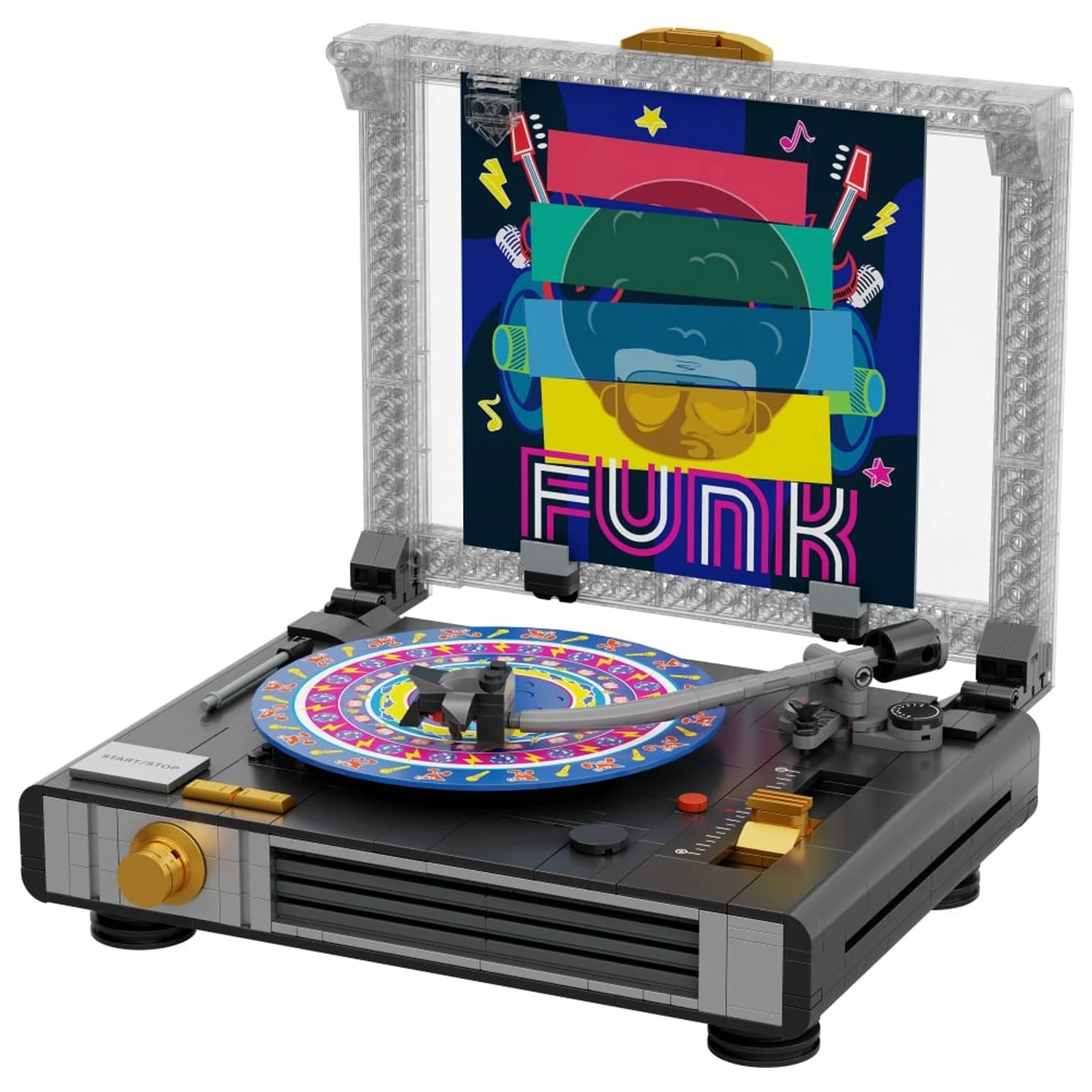 PANTASY Vinyl Turntable Building Block 607 pcs product photo