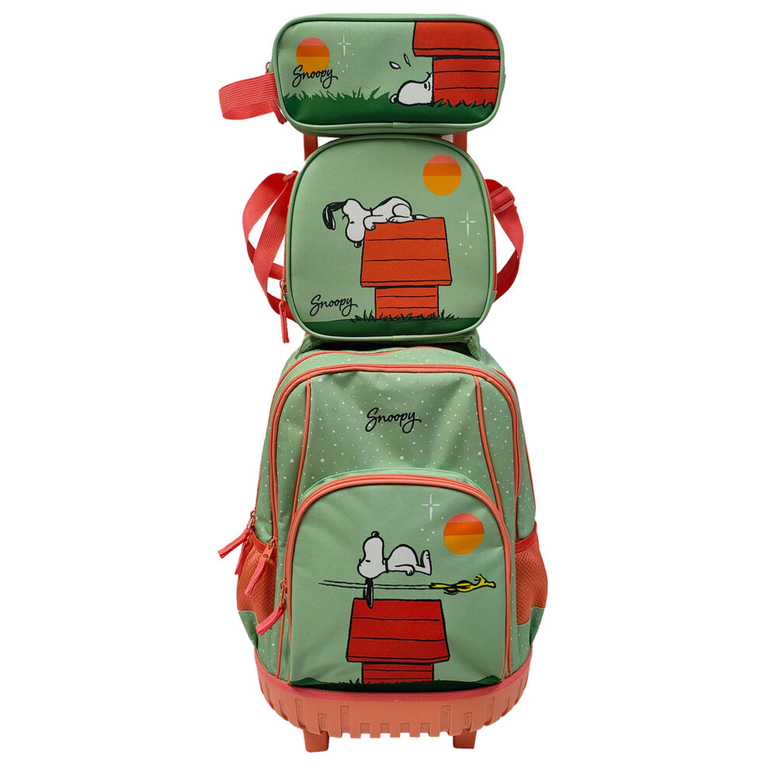 Panuts Snoopy Trolley set + pencil case + lunch bag product photo