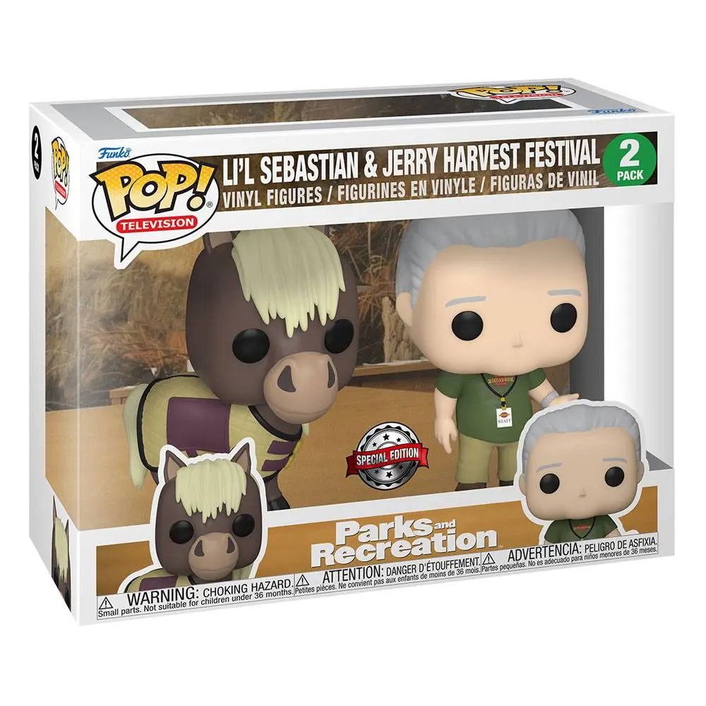 Parks &amp; Recreation POP! TV Vinyl Figures 2-Pack Jerry &amp; Lil Sebastian 5 cm product photo