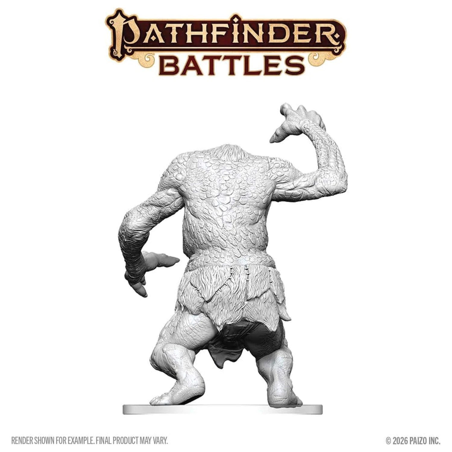 Pathfinder Battles Deep Cuts Unpainted Miniature Forest Troll 15 cm product photo