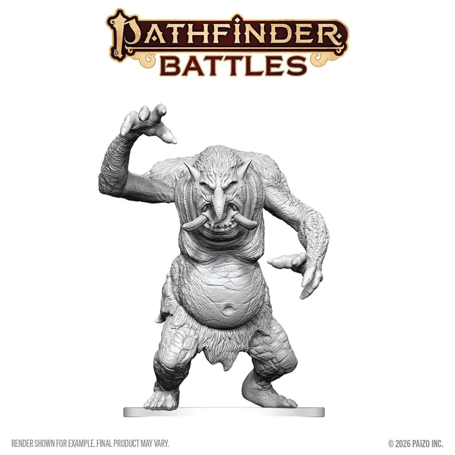 Pathfinder Battles Deep Cuts Unpainted Miniature Forest Troll 15 cm product photo