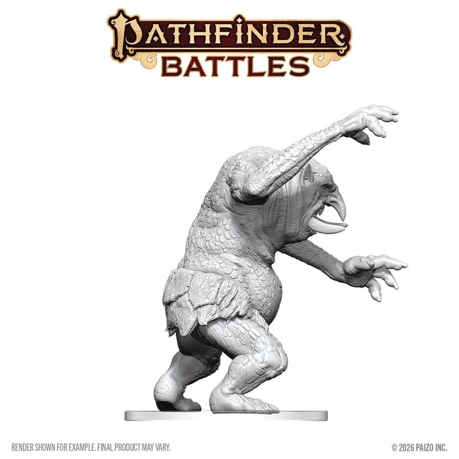 Pathfinder Battles Deep Cuts Unpainted Miniature Forest Troll 15 cm product photo