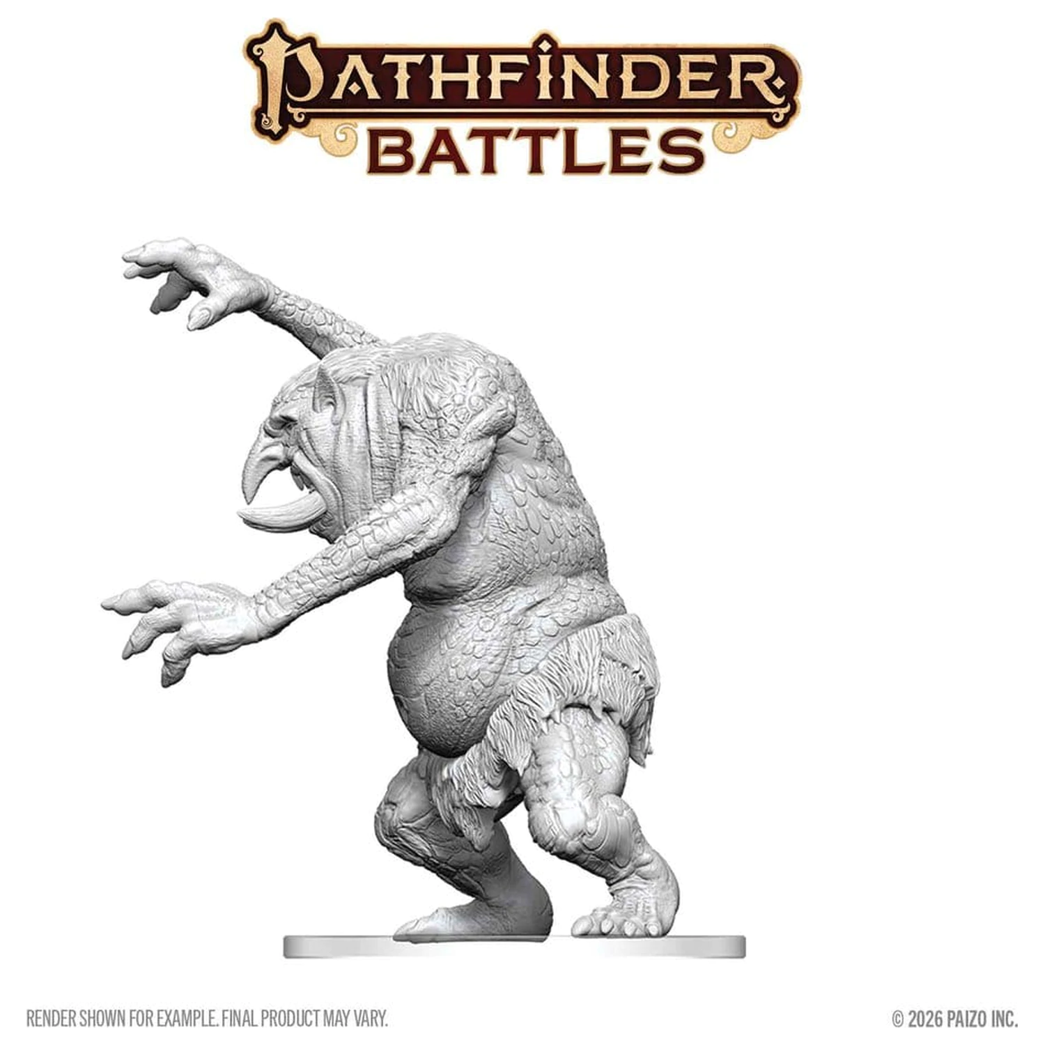 Pathfinder Battles Deep Cuts Unpainted Miniature Forest Troll 15 cm product photo