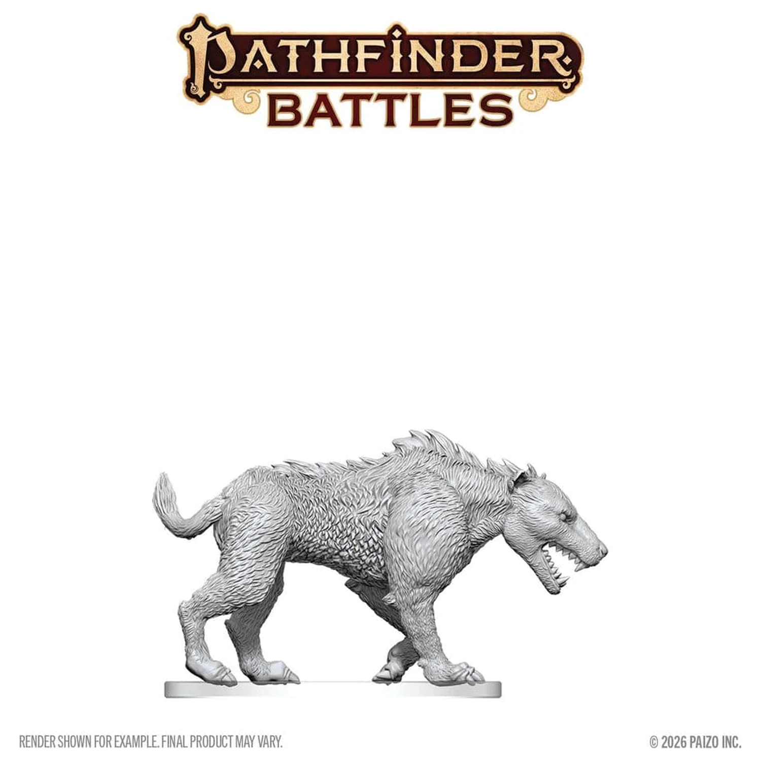 Pathfinder Battles Deep Cuts Unpainted Miniature Hyaenodon 13 cm product photo