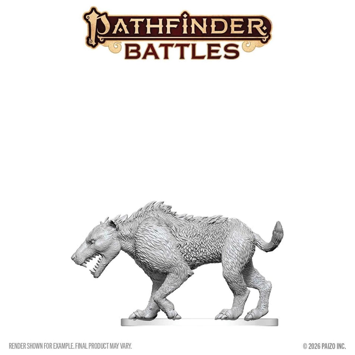 Pathfinder Battles Deep Cuts Unpainted Miniature Hyaenodon 13 cm product photo
