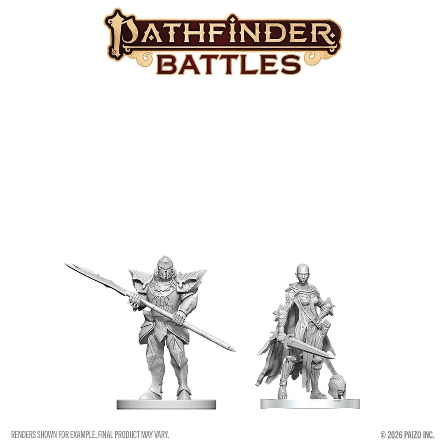 Pathfinder Battles Deep Cuts Unpainted Miniature Nail & Rack Hellknights 14 cm product photo