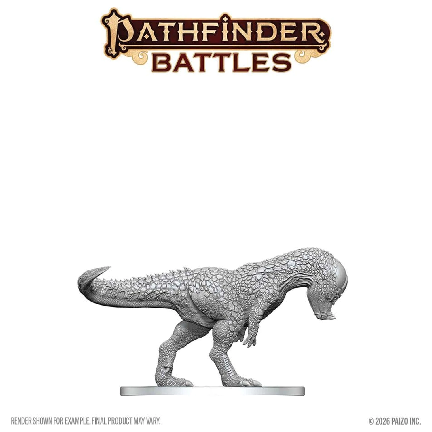 Pathfinder Battles Deep Cuts Unpainted Miniature Pachycephalosaurus 13 cm product photo