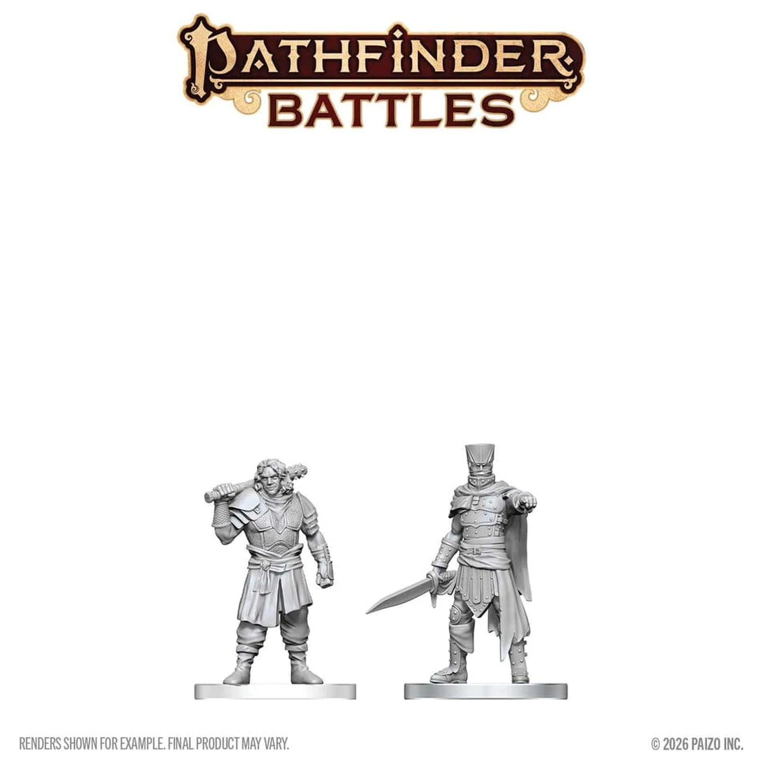Pathfinder Battles Deep Cuts Unpainted Miniature Ruffian & Gang Leader 14 cm product photo