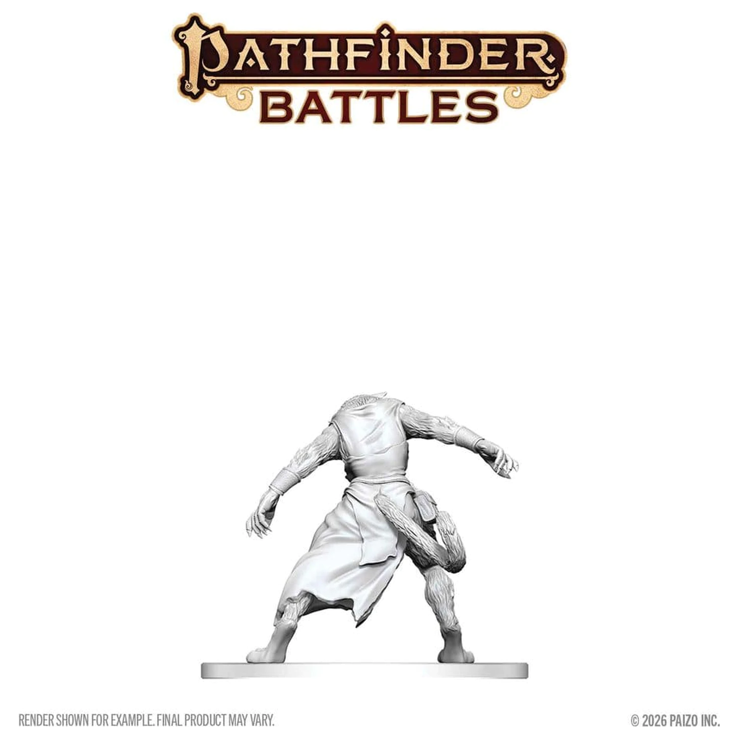 Pathfinder Battles Deep Cuts Unpainted Miniature Weretiger 13 cm product photo