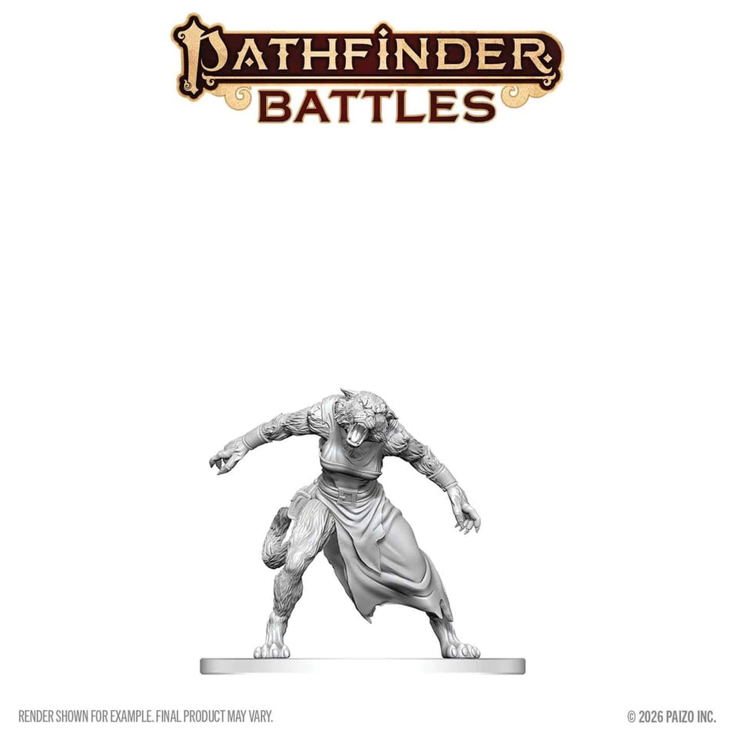 Pathfinder Battles Deep Cuts Unpainted Miniature Weretiger 13 cm product photo