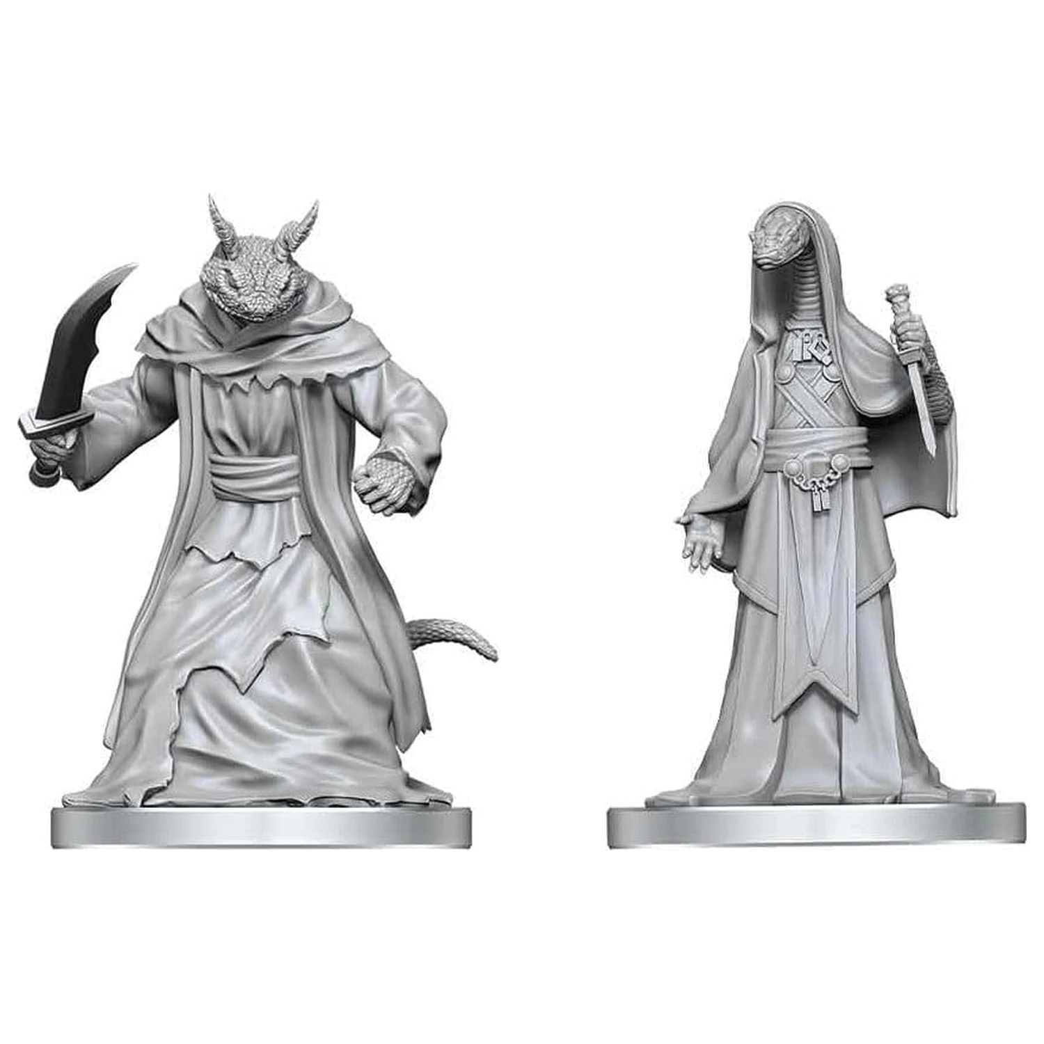 Pathfinder Battles Deep Cuts Unpainted Miniature Zyss & Aapoph Serpentfolk 13 cm product photo