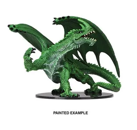 Pathfinder Battles Deep Cuts Unpainted Miniatures Gargantuan Green Dragon product photo