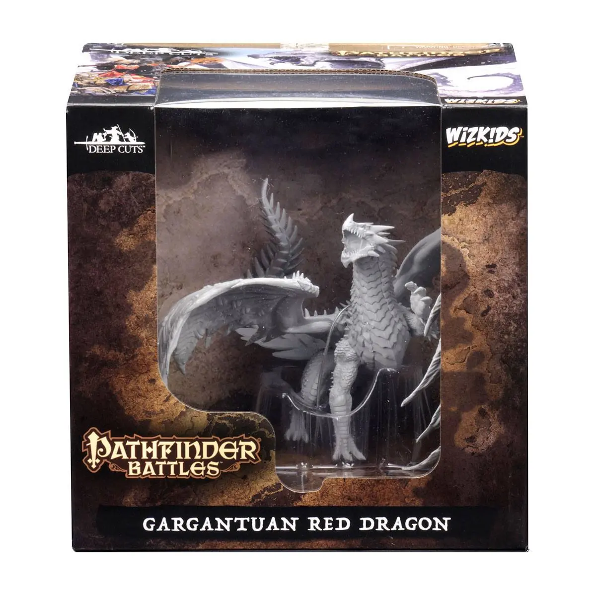 Pathfinder Battles Deep Cuts Unpainted Miniatures Gargantuan Red Dragon product photo