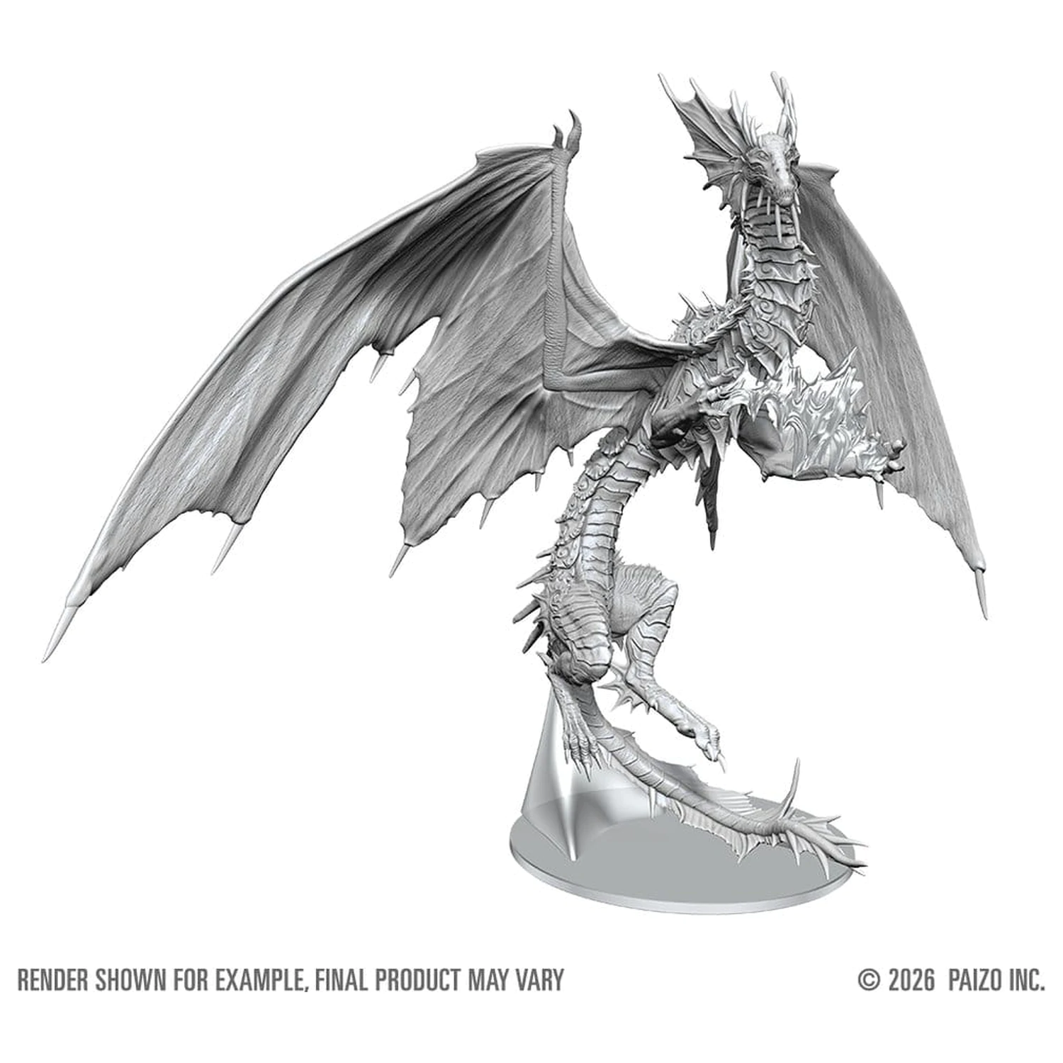 Pathfinder Deep Cuts Unpainted Boxed Miniature Adult Mirage Dragon 23 cm  product photo