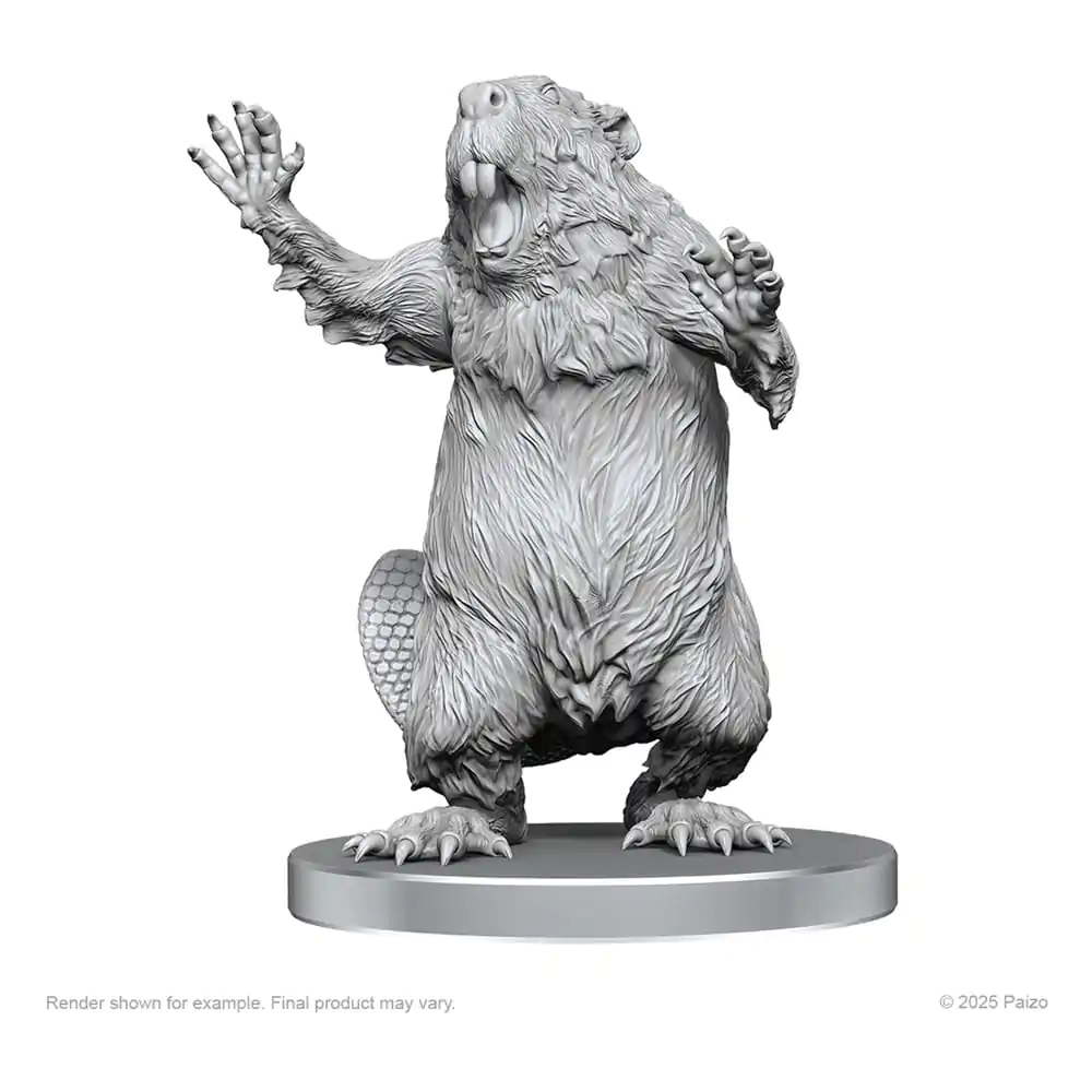 Pathfinder Deep Cuts Unpainted Miniatures Boggard Scout &amp; Castoroides product photo