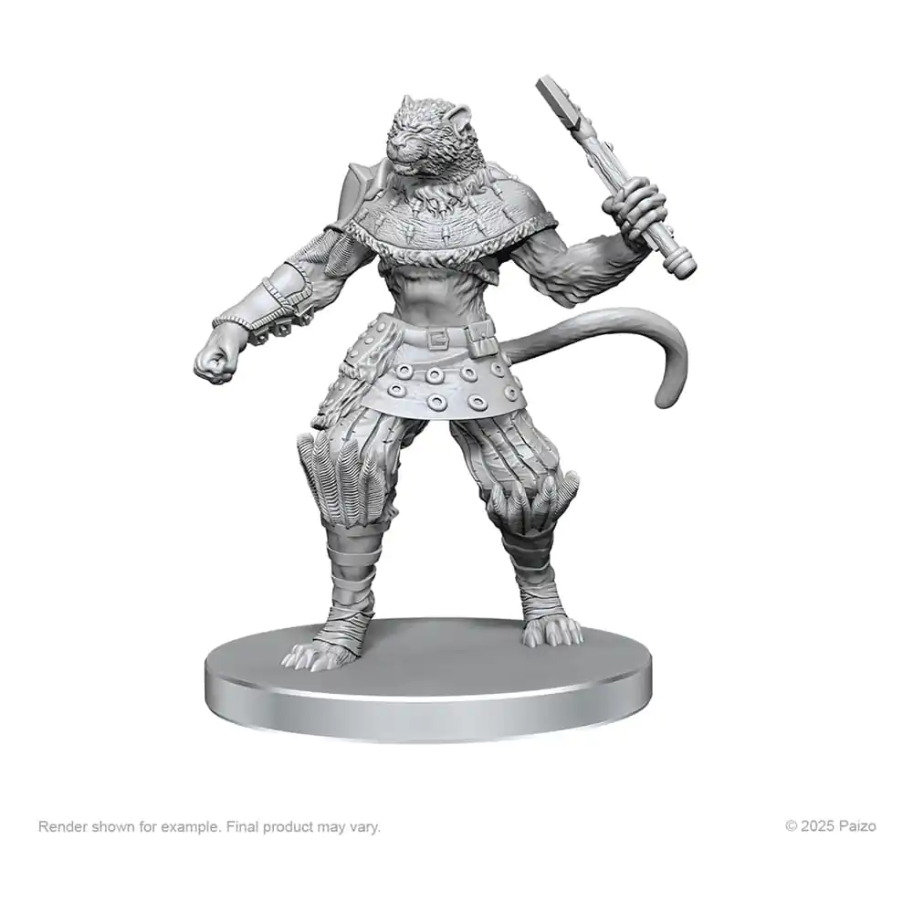 Pathfinder Deep Cuts Unpainted Miniatures Elf Hunter &amp; Catfolk Bandit product photo