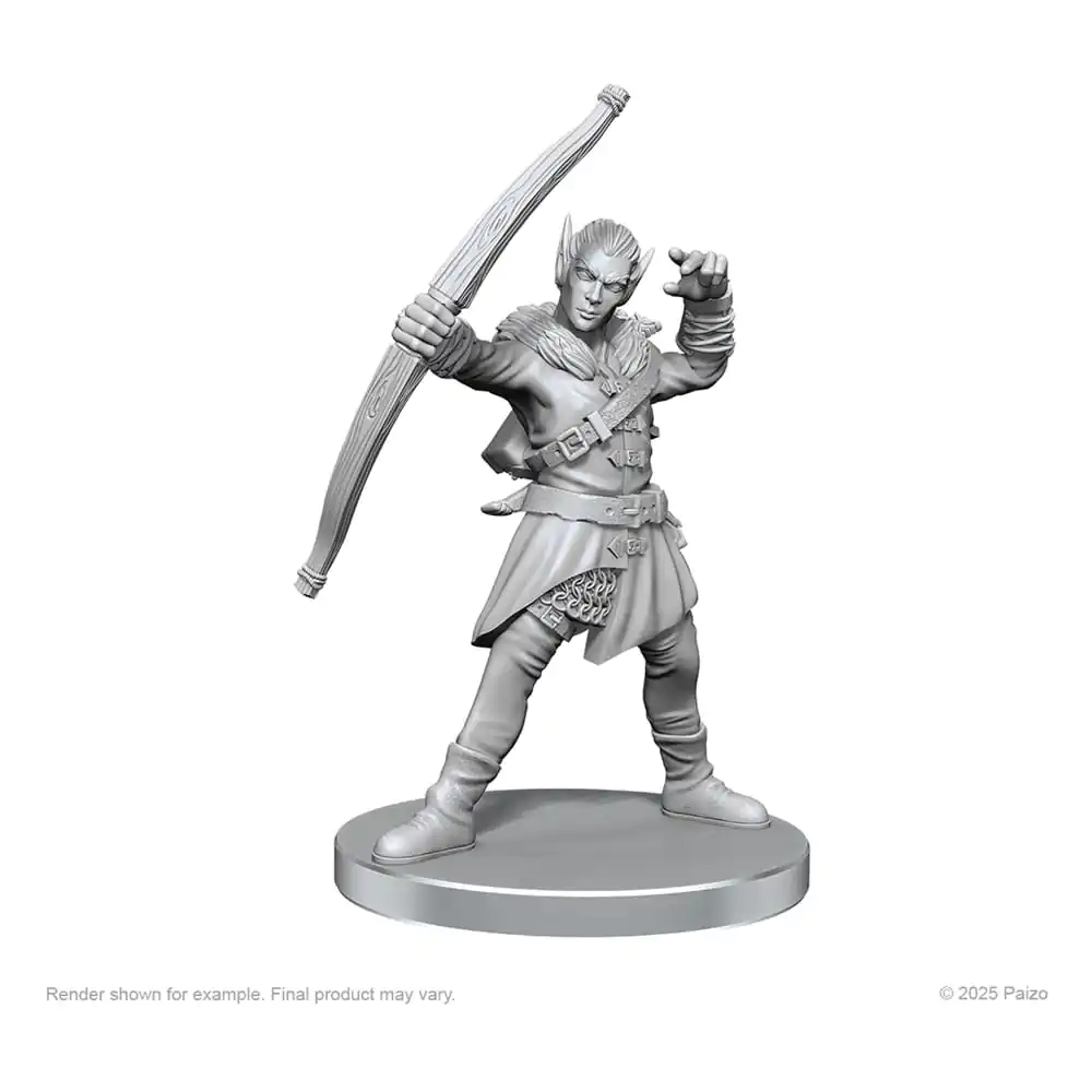 Pathfinder Deep Cuts Unpainted Miniatures Elf Hunter &amp; Catfolk Bandit product photo