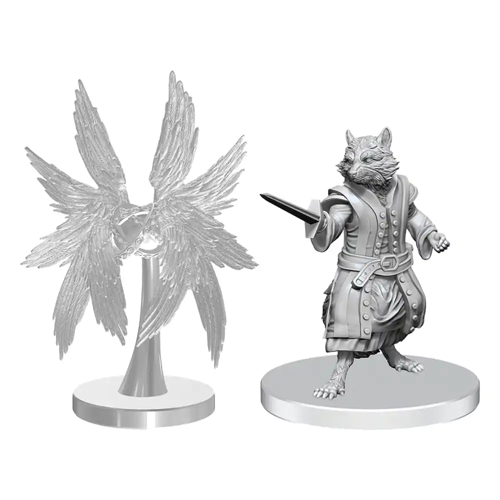Pathfinder Deep Cuts Unpainted Miniatures Procyal (Raccoon Agathion) &amp; Zoaem (Ring Archon) product photo
