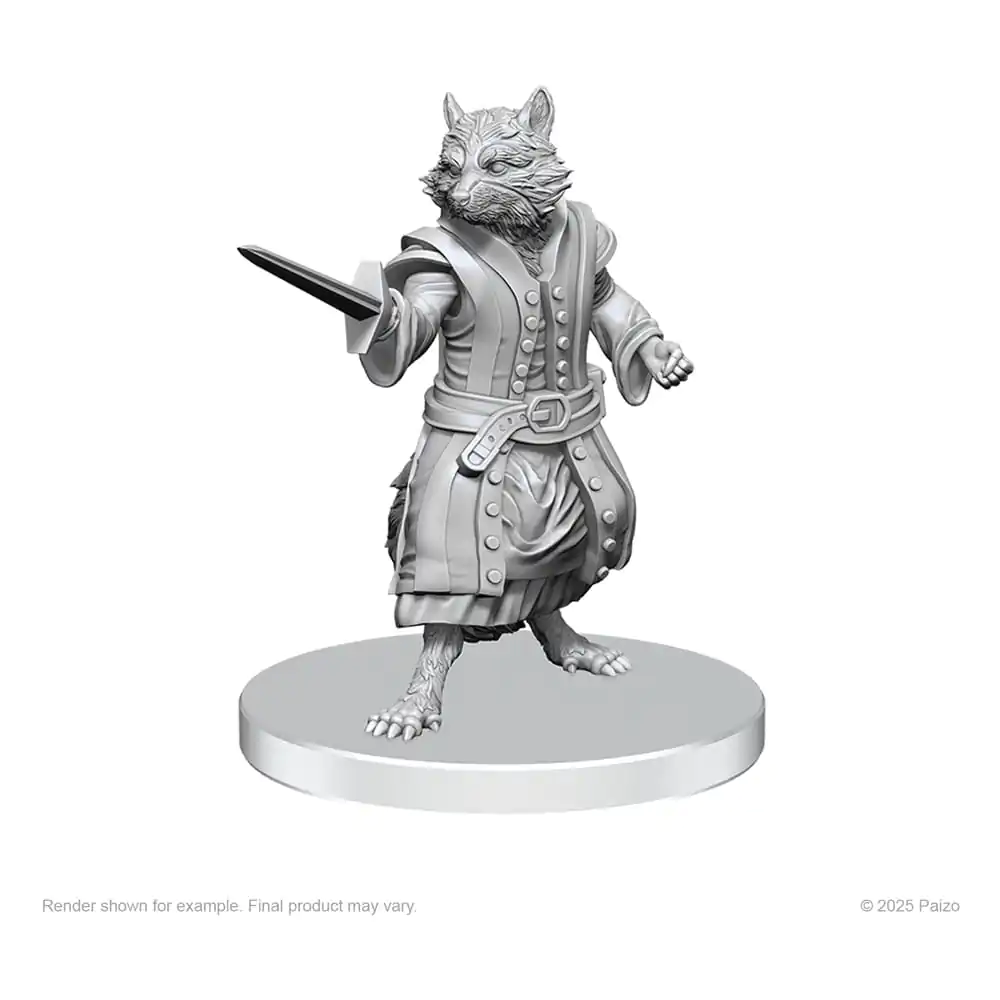 Pathfinder Deep Cuts Unpainted Miniatures Procyal (Raccoon Agathion) &amp; Zoaem (Ring Archon) product photo