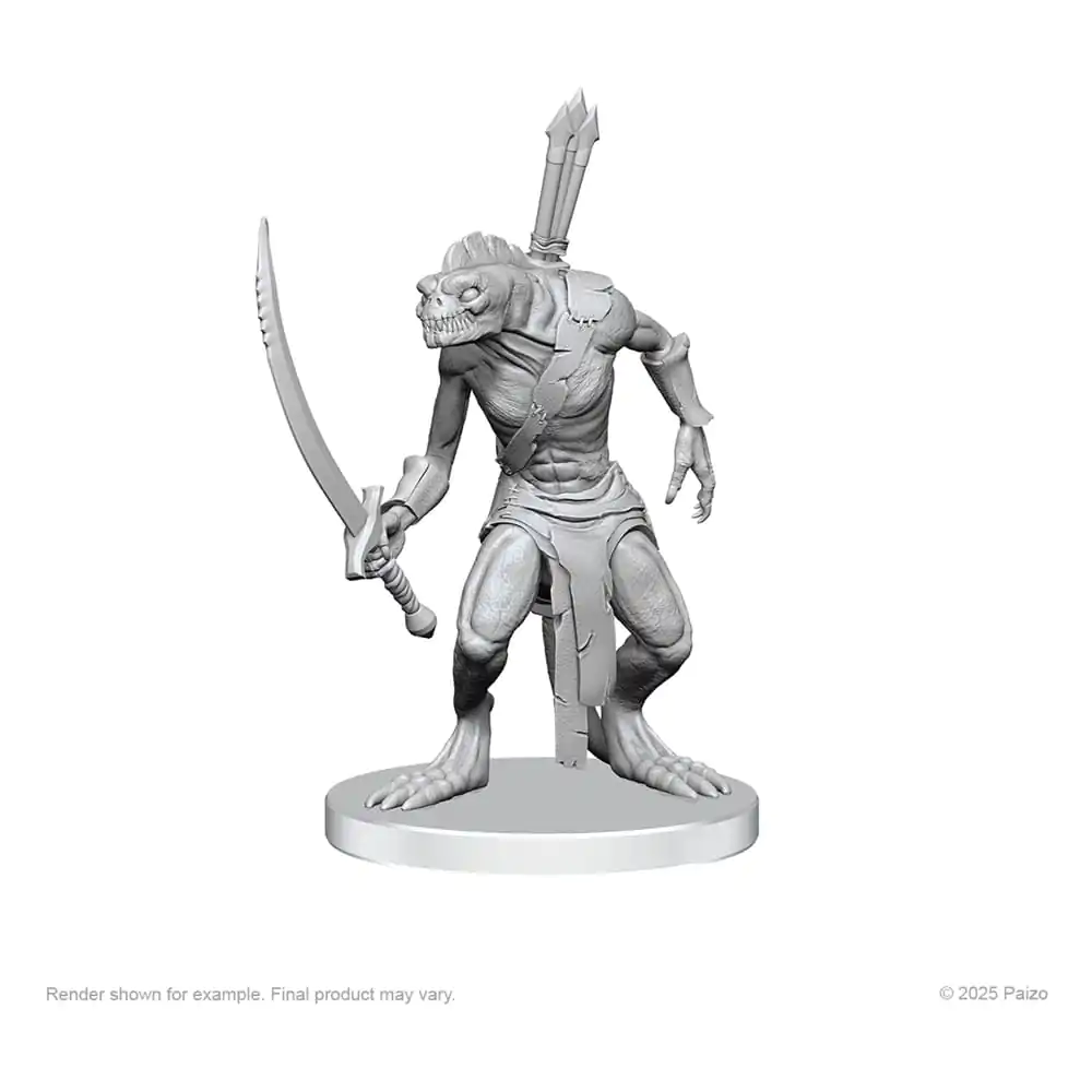 Pathfinder Deep Cuts Unpainted Miniatures Xulgath Skirmisher &amp; Stoneliege product photo