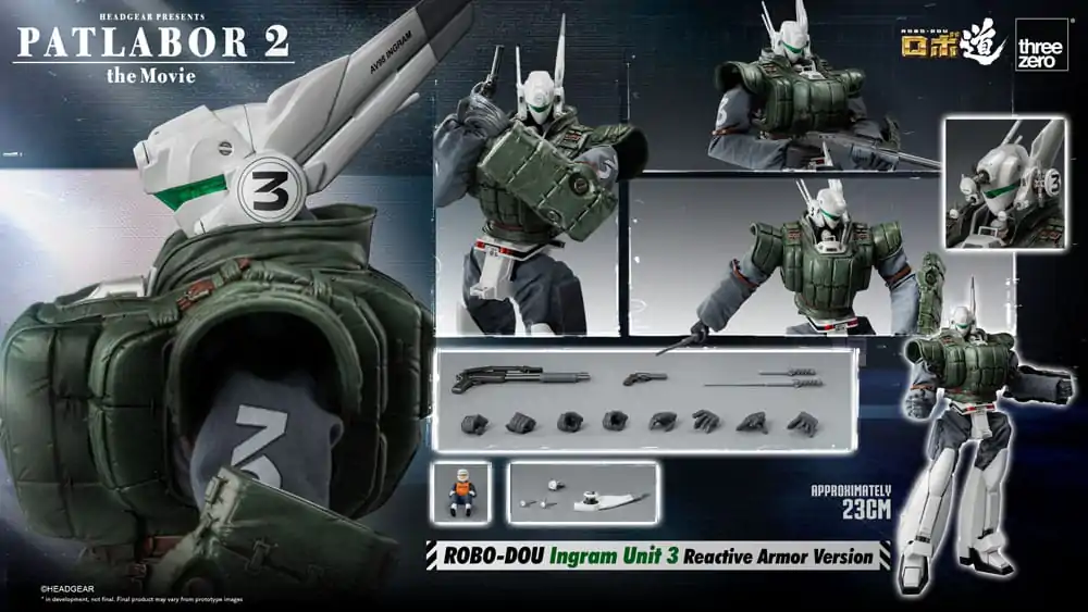 Patlabor 2: The Movie Robo-Dou Action Figure Ingram Unit 3 Reactive Armor Version 23 cm termékfotó