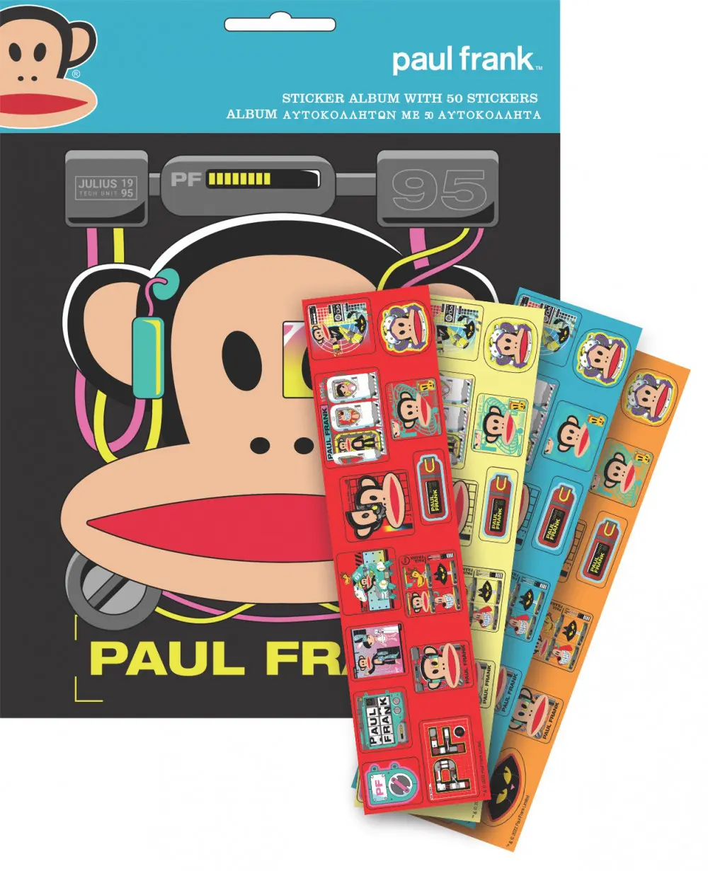 Paul Frank Sticker Album with 50 Stickers product photo