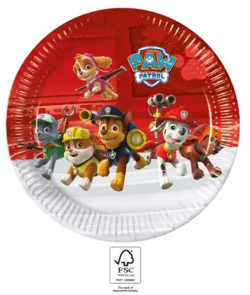 Paw Patrol Ready For Action Paper Plates 8 pcs 23 cm FSC product photo