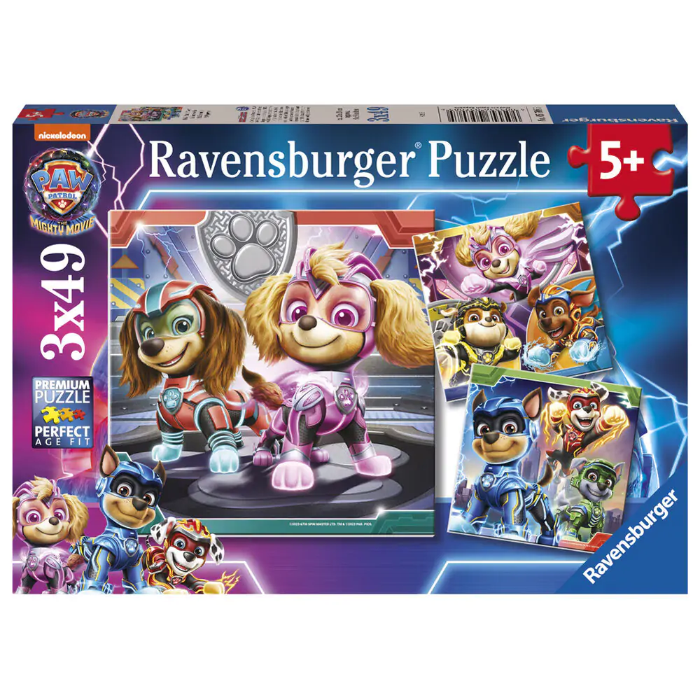 Paw Patrol The mighty movie puzzle 3x49pcs product photo